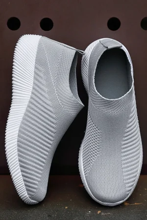 Women Vulcanized Shoes High Quality Women Sneakers Slip On Flats Shoes Women Loafers Plus Size 42 Walking Flat