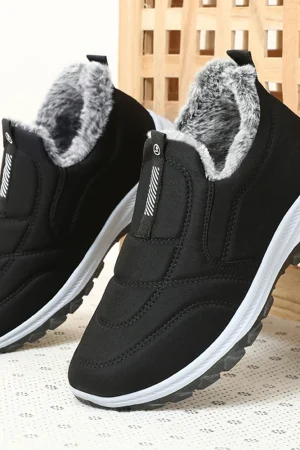 Warm Walking Shoes Lightweight Thermal Ankle Boots Non-slip Slip On Sneakers Winter Thick Fur Shoes for Travel Hiking