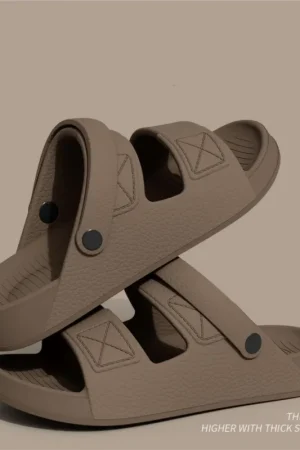 Shevalues Men's Summer Slippers Fashion Anti-slip Outdoor Beach Sandals 2025 New Soft Sole EVA Slides Unisex House Bath Shoes